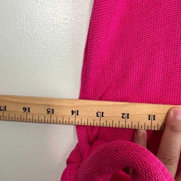 VICI - Orla Pink Fuchsia Knit Tie Wrap Sleeveless Midi Dress - Picture 9 of 11